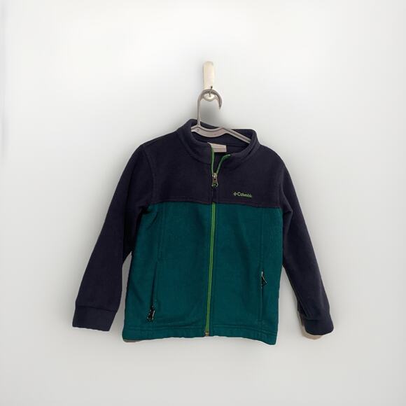 columbia Toddler boys size 4T full zip blue Teal fleece jacket - Picture 1 of 4